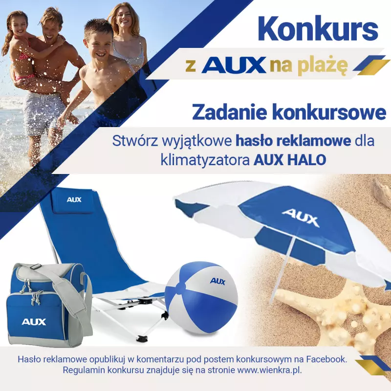 Baner AUX konkurs plażowy